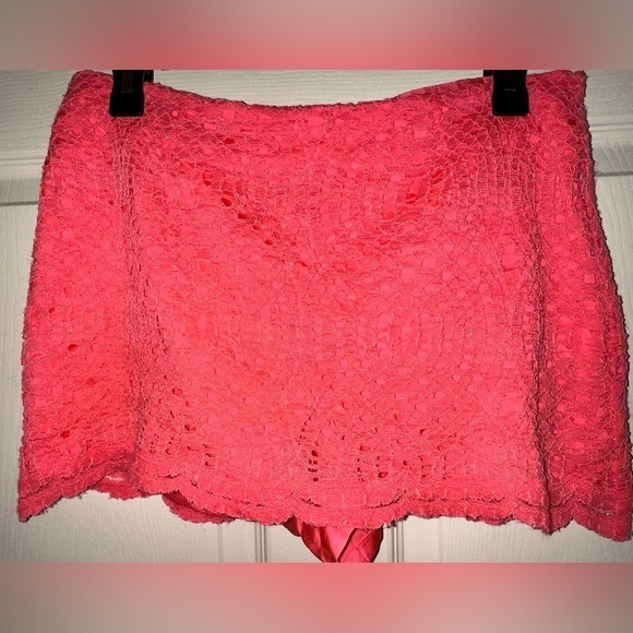 Lilly Pulitzer women’s neon pink lace skort 4 summer girly beach - Picture 4 of 12
